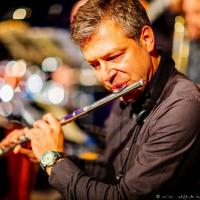 Eike on flute @ Bigband Aachen / photo: W.Kalka